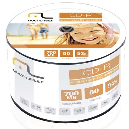 Mídia CD-R Velocidade 52x 50un Shrink 700MB Multi - CD051 CD051