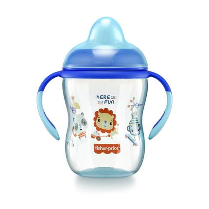 Copo de Treinamento com Bico Semi-rígido First Moments Twinkle 270ml Azul Fisher Price - BB1014OUT [Reembalado] BB1014OUT