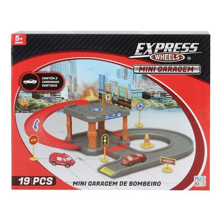 Express Wheels Mini Garagem de Bombeiro com Carrinhos Multikids - BR1839 BR1839
