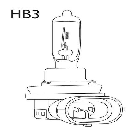 Lâmpada Automotiva HB3 12V 60W Super Branca Par - Multi - AU812 AU812