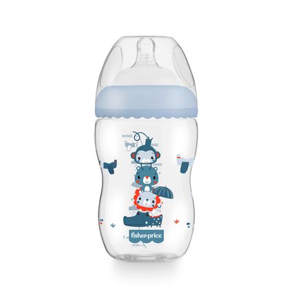 Mamadeira First Moments Marshmallow Azul 330ml +4m Fisher Price - BB1030 BB1030