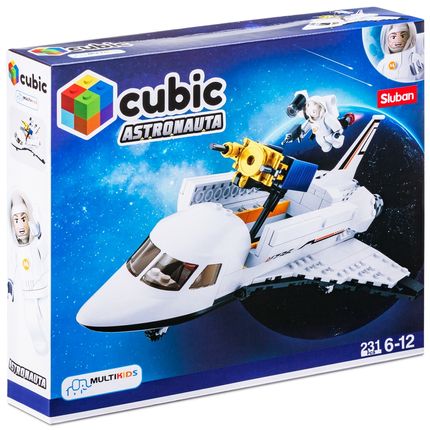 Blocos Cubic Astronautas Ônibus Espacial 231pçs Multikids - BR1034 BR1034