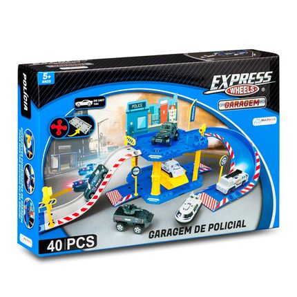 Garagem de Carrinhos Polícia Express Wheels 40 Peças Multikids - BR1237 BR1237