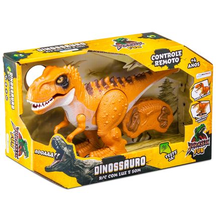Jurassic Fun Dinossauro Rex R/C Com Luz e Som Multikids - BR1461 BR1461