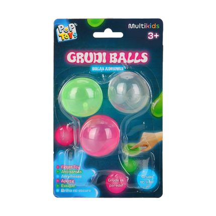 Bolas Adesivas Neon Grudi Balls Multikids - BR1550 BR1550