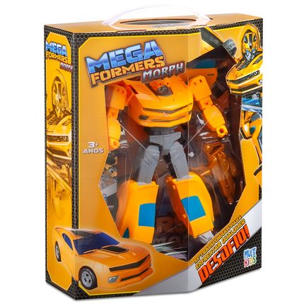 Carrinho Transformável Megaformers Morph Amarelo Multikids - BR1760 BR1760