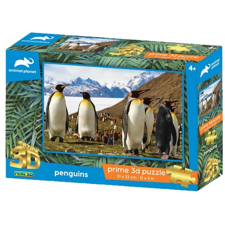 Quebra-Cabeça 3D Animal Planet Família Pinguim 100 Peças Multikids - BR2116