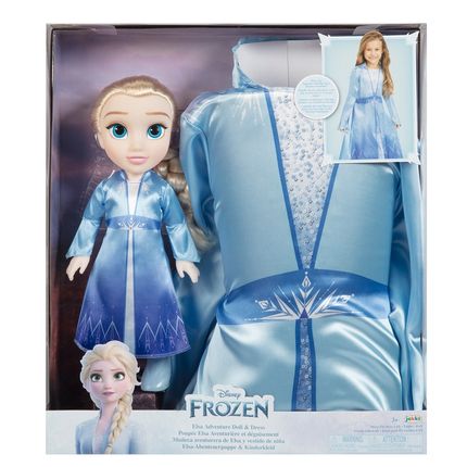 Boneca Princesas Disney Frozen Elsa Adventure Doll com Fantasia Infantil Multikids - BR1937 BR1937