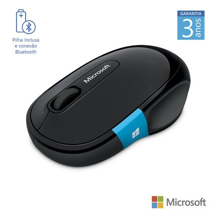 Mouse Sculpt Comfort Sem Fio Bluetooth Preto Microsoft - H3S00009 H3S00009