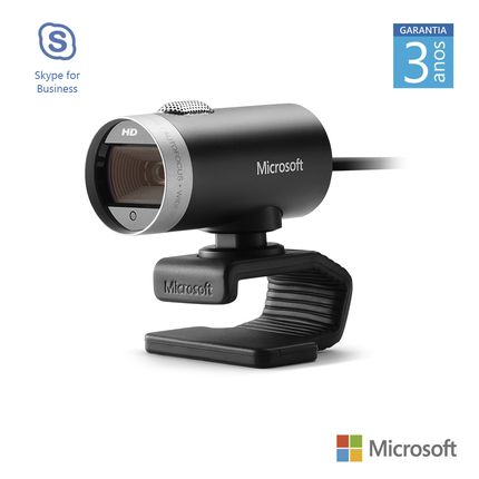 Webcam Cinema USB Preta Microsoft - H5D00013 H5D00013