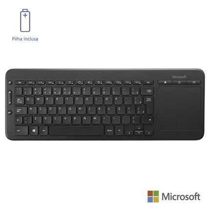 Teclado sem Fio com Touchpad Integrado USB Preto Microsoft - N9Z00005 N9Z00005
