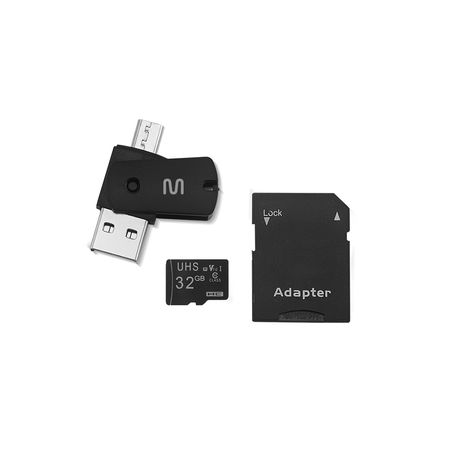 Kit 4 em 1 Cartão de Memória, Adaptador USB Dual Drive e Adaptador SD 32GB...