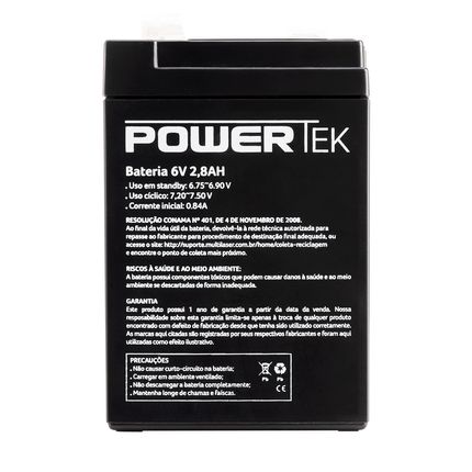 Bateria 6v 2,8ah Powertek - EN002 EN002
