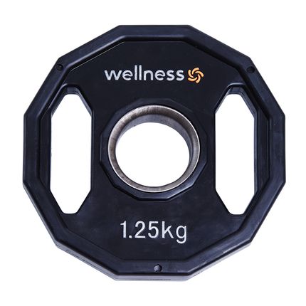 Anilha Olímpica Poliuretano 12 Faces de1,25 KG Wellness - WK015 WK015