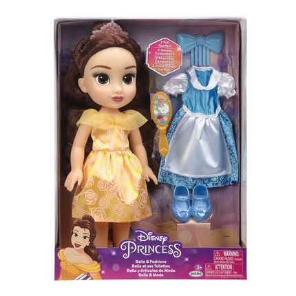 Boneca Princesas da Disney Multikids Bela com Acessórios e Roupinha - BR1929 BR1929