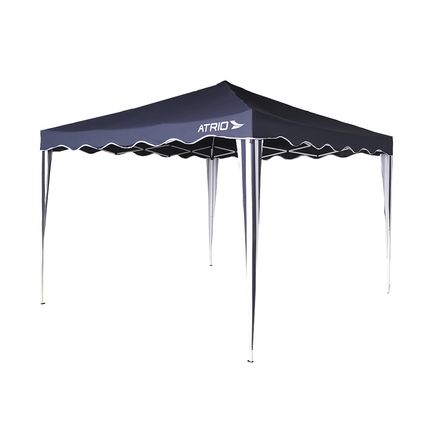 Tenda Gazebo Dobrável 3,0x3,0x2,50m Aço E Poliéster Azul Atrio - ES363 ES363