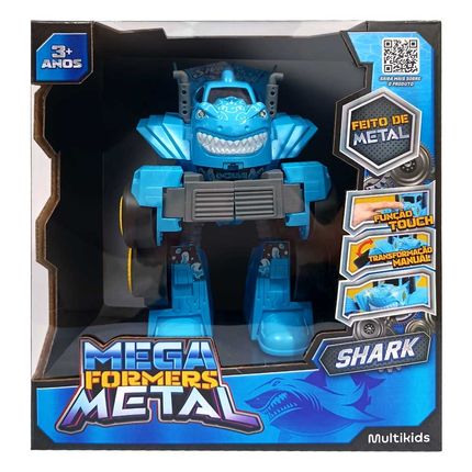 Carrinho Transformável Megaformers Metal Shark Multikids - BR2044 BR2044