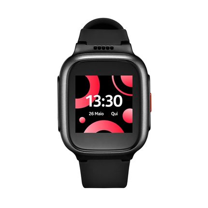 SeniorWatch 4G + Wi-Fi com Chamada por voz + Localização GPS + Monitor cardíaco + Oxímetro + Botão SOS - Preto - P9202OUT [Reembalado] P9202OUT