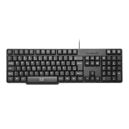 Teclado com Fio Slim Conexão PS2 Cabo de 130cm Resistente Água Preto - TC225 TC225