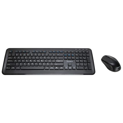 Kit Sem Fio Teclado Multimídia e Mouse Com 1600Dpi Tecnologia Anti Microbiana Preto Targus - AKM610OUT [Reembalado] AKM610OUT