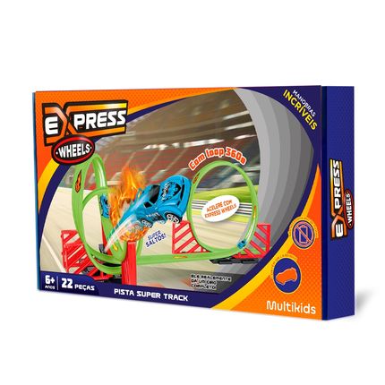 Pista de Corrida Super Track com Loop e Carrinho Express Wheels Multikids - BR1016 BR1016