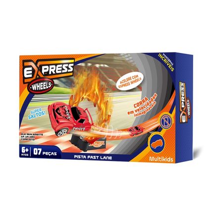 Pista de Corrida Fast Lane Express Wheels com 1 Carrinho Multikids - BR1020 BR1020