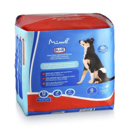 Fralda Higiênica Macho Tam. G 12pcs Blue Mimo - PP377 PP377