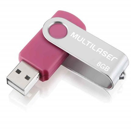 Pen Drive Twist 8GB USB Leitura 10MB/s e Gravação 3MB/s Rosa Multi - PD687OUT [Reembalado] PD687OUT