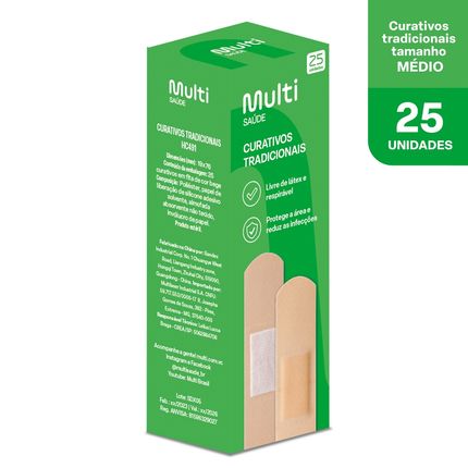 Curativo Tradicional Caixa com 25un Multi Saúde - HC491OUT [Reembalado] HC491OUT