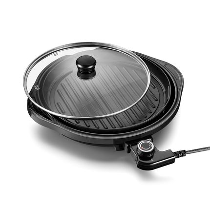 Panela Grill 30cm Com Grelha Antiaderente 1200w  220v Preto Multilaser - CE054OUT [Reembalado] CE054OUT