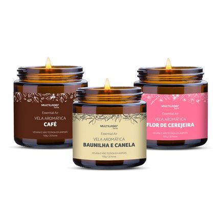 Kit de Velas Aromáticas Sensações - 100g - Multi Saúde - HC527OUT [Reembalado] HC527OUT