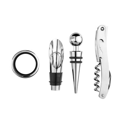 Kit Vinho Saca Rolha, Rolha Inox, Salva Gotas e Aerador Up Home - UD224OUT [Reembalado] UD224OUT
