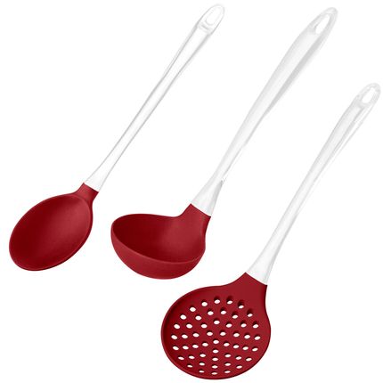 Kit Para Servir De Silicone Cabo Acrílico Vermelho Up Home - UD037OUT [Remanufaturado] UD037OUT