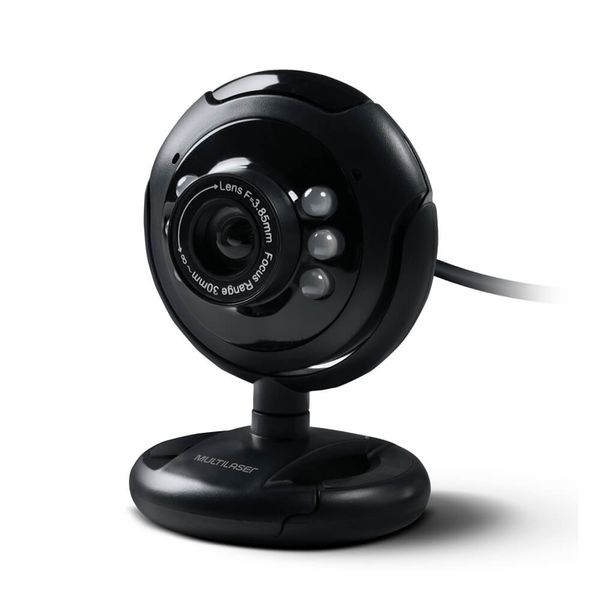 Webcam Standard 480p 30Fps Led Noturno c/ Botão Snapshot Microfone Conexão Usb Preto - WC045OUT [Reembalado] WC045OUT
