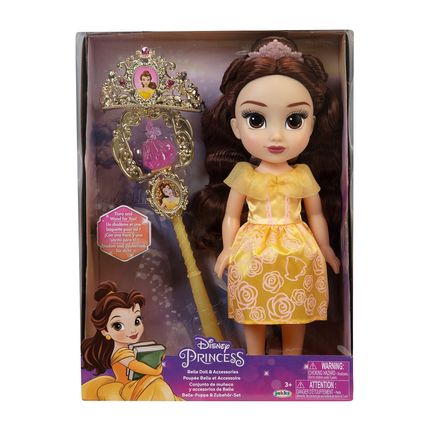 Boneca Princesas Disney Bela com varinha e tiara Multikids  - BR2328 BR2328