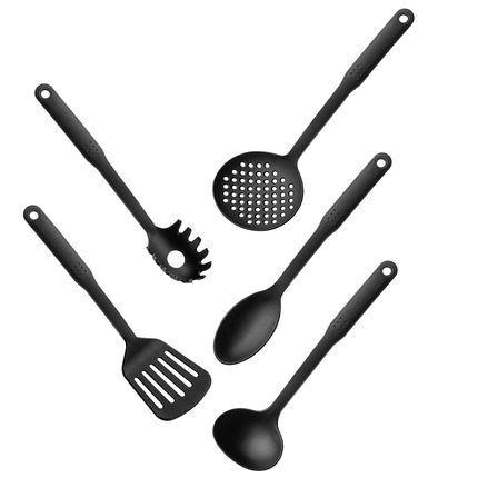 Kit de Utensílios em Nylon com 5 Peças Preto Up Home - UD214OUT [Reembalado] UD214OUT