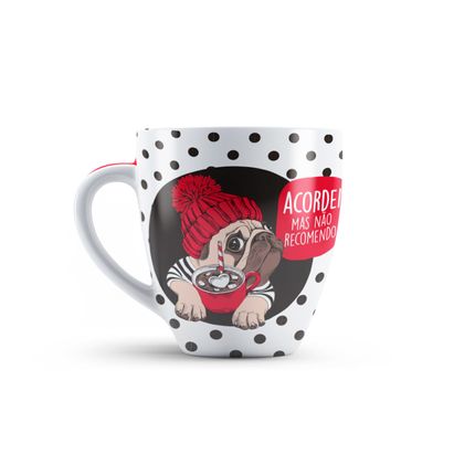 Caneca de Porcelana Pug 440ml Up Home - UD250OUT [Reembalado] UD250OUT