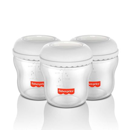 Kit 3 Frascos para Armazenar Leite 150 ml Mom's Essentials Frisher Price - BB1077OUT [Reembalado] BB1077OUT