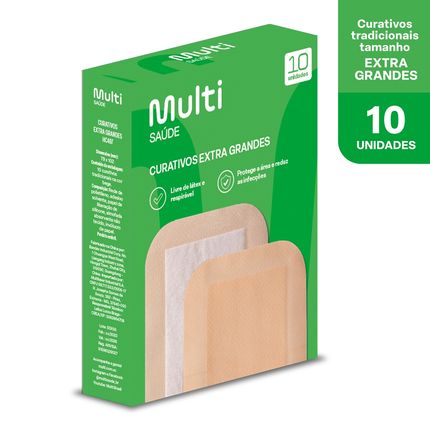 Curativo Extra Grande Caixa com 10uni. Multi Saúde - HC497OUT [Reembalado] HC497OUT