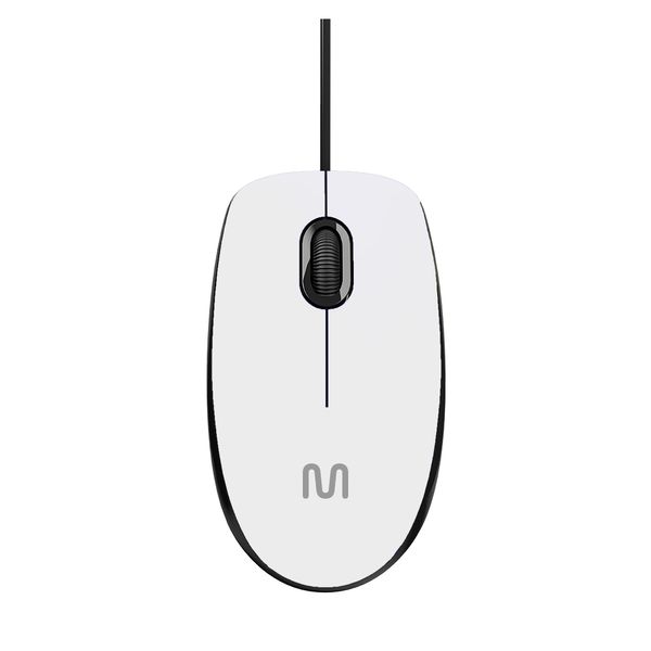 Mouse Com Fio MF400 Clique Silencioso Conexão USB 1200dpi Cabo de 180cm 3 Botões Branco Multi - MO389OUT [Reembalado] MO389OUT