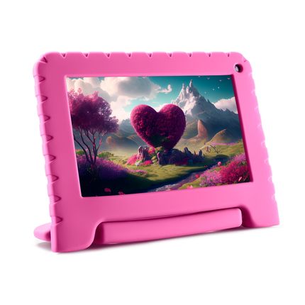 Tablet Infantil Kid Pad Rosa 4GB RAM + 64GB + Tela 7 pol + Wi-fi + Android 13 Quad Core Multi - NB411OUT [Reembalado] NB411OUT
