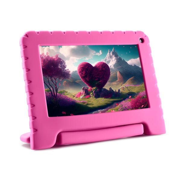 Tablet Infantil Kid Pad Rosa 4GB RAM + 64GB + Tela 7 pol + Wi-fi + Android 13 Quad Core Multi - NB411OUT [Reembalado] NB411OUT