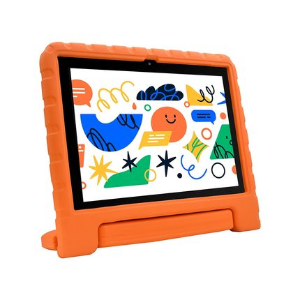 Tablet Infantil Kid Pad Laranja com Controle Parental 6GB de RAM + 128GB + Tela 10.1 pol + Case + Wi-fi + Android 13 Octa Core - NB425OUT [Reembalado] NB425OUT