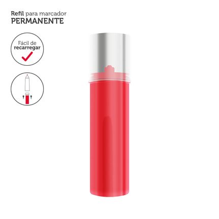 Refil Para Marcador Permanente 3,5ml Vermelho 12 unidades Keep - MR016OUT [Reembalado] MR016OUT