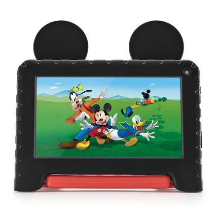 Tablet Multi Mickey com Controle Parental 2GB RAM + 32GB + Tela 7 pol + Android 13 (Go edition) + Processador Quad Core Preto - NB395OUT [Reembalado] NB395OUT