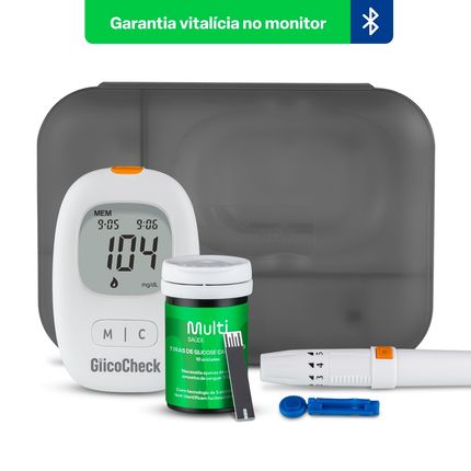 Monitor De Glicemia Glicocheck Care Plus - Bluetooth -  Multi Saúde - HC488OUT [Reembalado] HC488OUT