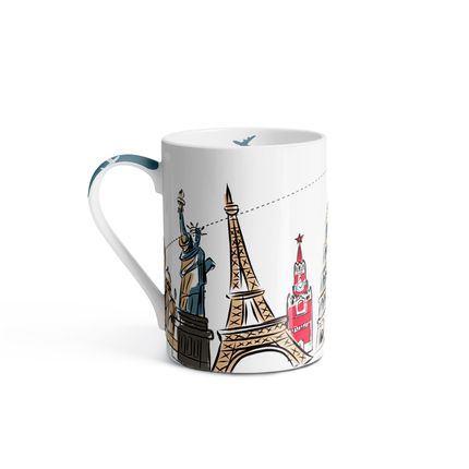 Caneca de Porcelana Viagem 370ml Up Home - UD245OUT [Reembalado] UD245OUT