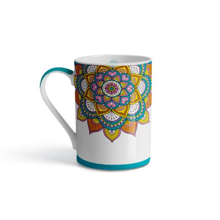 Caneca de Porcelana Mandala 370ml Up Home - UD249OUT [Reembalado] UD249OUT