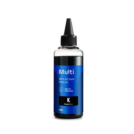 Refil de Tinta Preto HP 100ml Multi - RF001OUT [Reembalado] RF001OUT