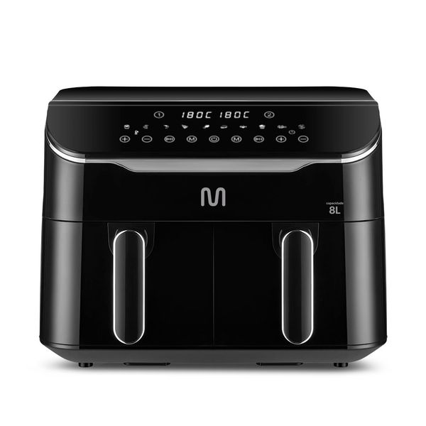 Air Fryer 8L Preta c/ 2 Gavetas 1800w-127v Multi - GO219OUT [Reembalado] GO219OUT